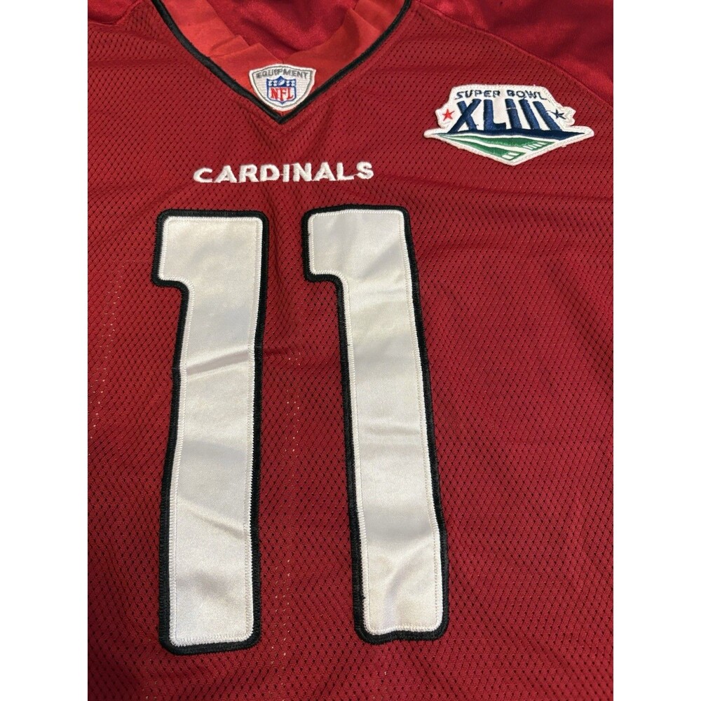 Arizona Cardinals Reebok NFL Larry Fitzgerald SB XLIII Jersey SIZE 54 - Picture 4 of 14